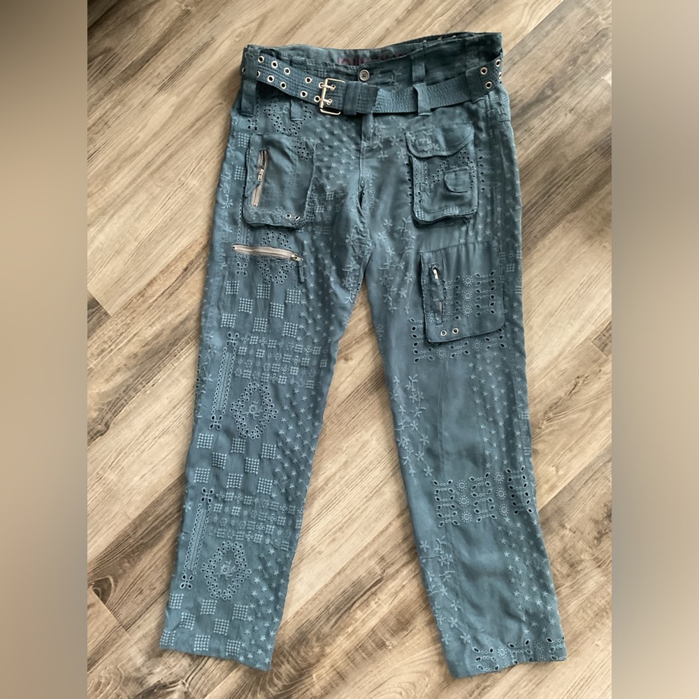 Johnny Was Pete &greta blue cargo pants 8